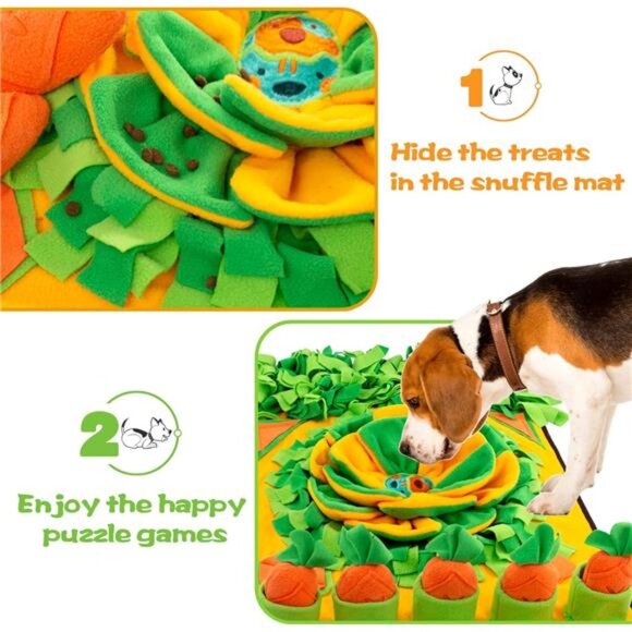 Pet Snuffle Mat for Dogs Sniff Mat Nosework Feeding Mat Slow Feeder Interactive - Picture 9 of 14